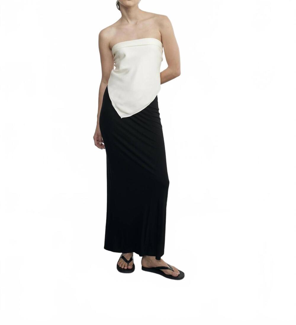 NEW ENZA COSTA fluid twill scarf top in antique cream